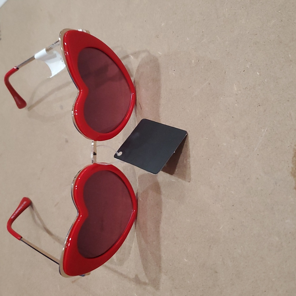 Red heart shaped cat eye‎ retro vintage pinup style sunglasses new